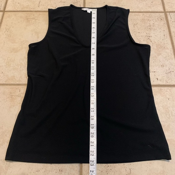 Cleo Black Sleeveless V-Neck Tank Top - Size Small Petite (S/P) - Picture 6 of 6